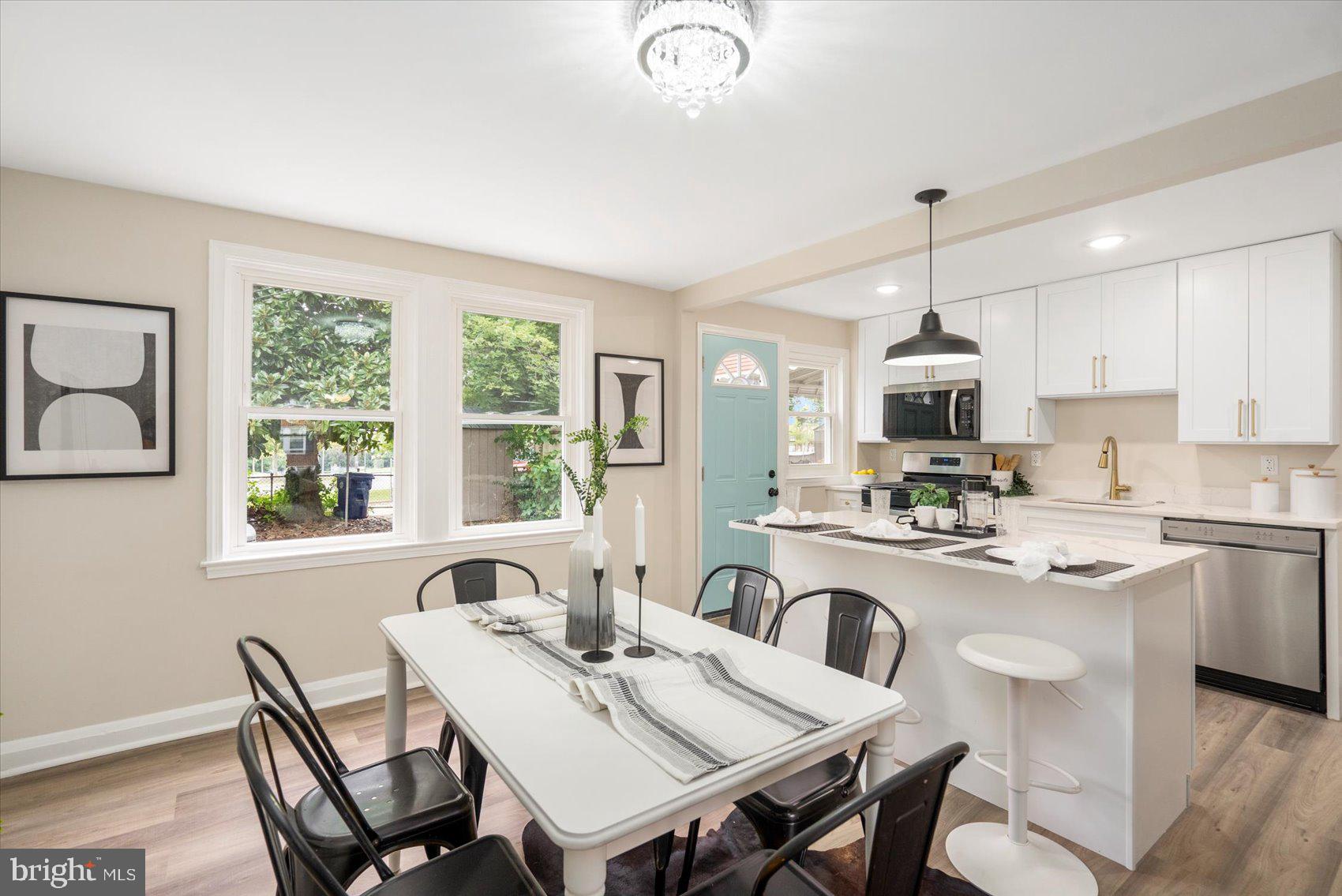 3531 Elmora Avenue Baltimore, MD 21213 - Photo 14 of 38 a view of kitchen with sink dining table and chairs
