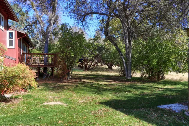 a view of backyard with green space