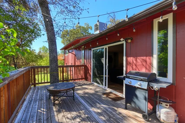 a view of a chairs on the deck