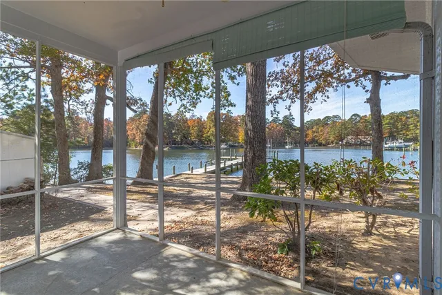 a park with water view