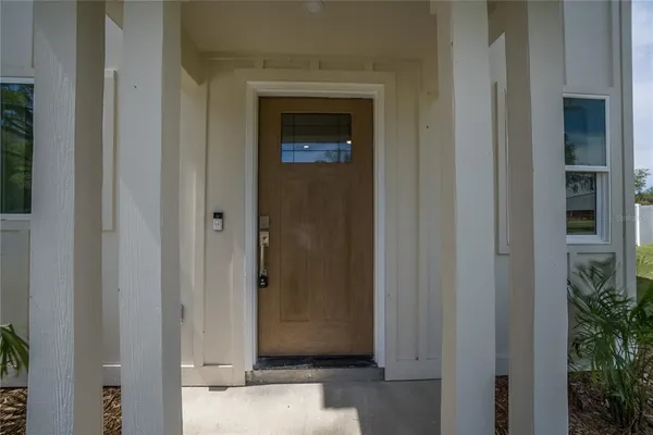 a view of front door