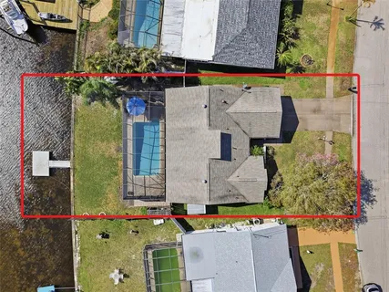 an aerial view of multiple house