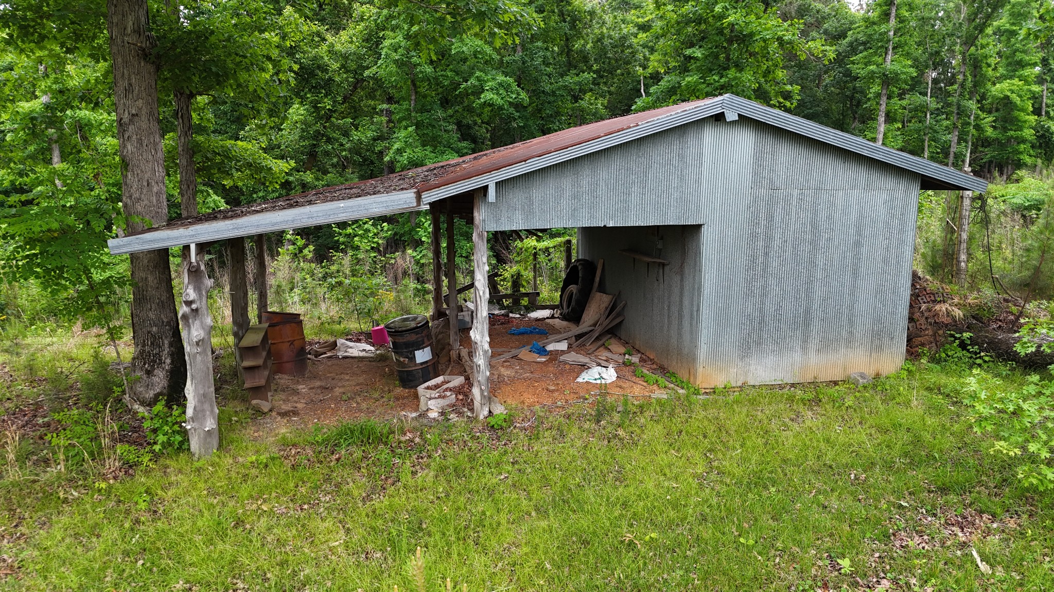 178 Lester Plunk Road Bethel Springs, TN 38315 - Photo 27 of 39 a view of a backyard with a small cabin
