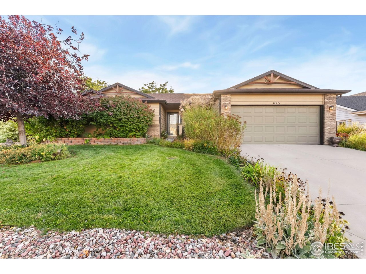 623 Foxtail Way Severance, CO 80550 - Photo 1 of 27 a front view of a house with a yard and garage