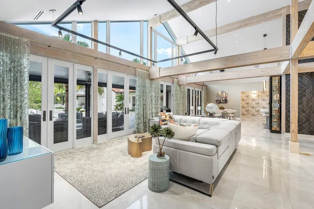 a bathroom with a sink double vanity and a mirror