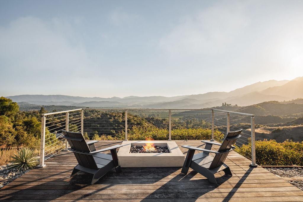 1465 Foothill Road Ojai, CA 93023 - Photo 29 of 33 a view of a terrace with couches and wooden floor