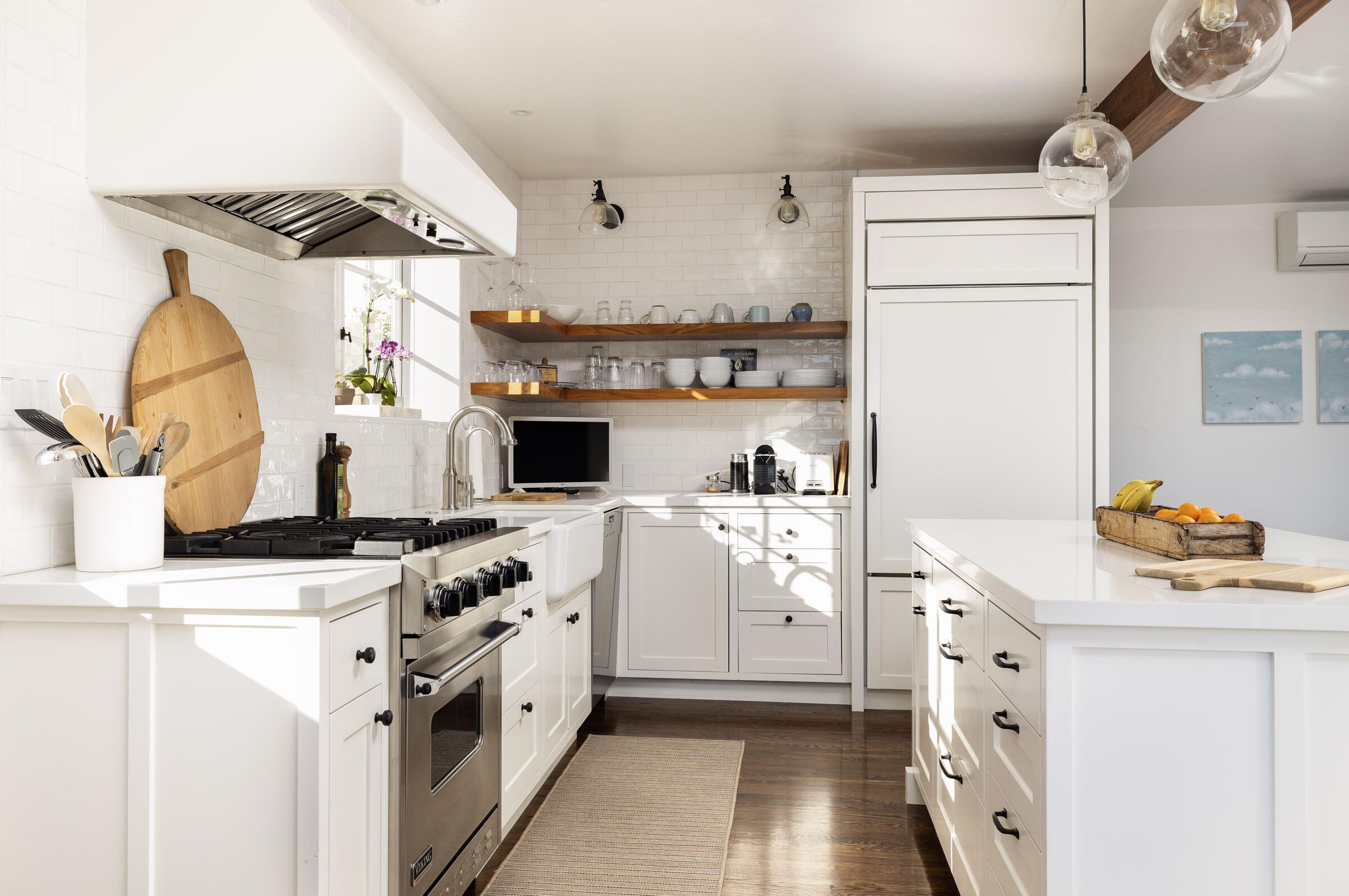 1933 Mission Ridge Road Santa Barbara, CA 93103 - Photo 7 of 30 a kitchen with a stove a sink and a refrigerator