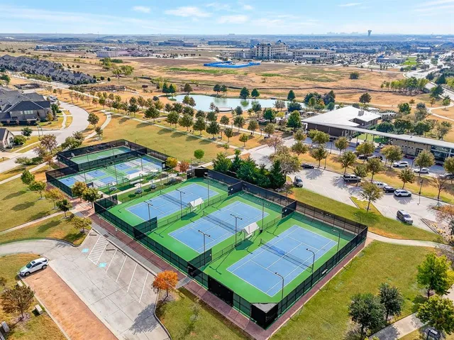 an aerial view of a city