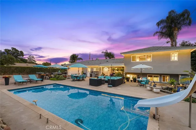a view of a terrace with sitting area