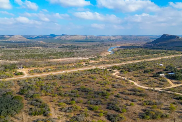 a view of a lake with a mountain