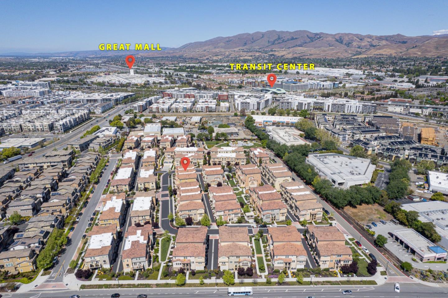 1926 Trento Loop Milpitas, CA 95035 - Photo 31 of 43 an aerial view of residential houses with city view