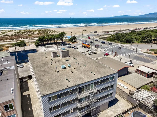 an aerial view of a city