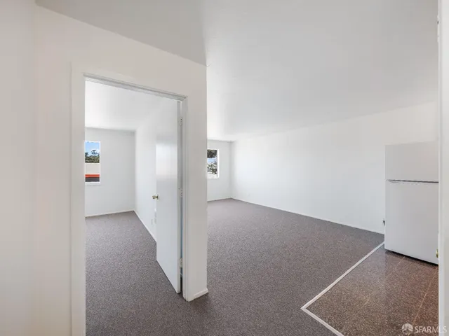 an empty room with a window