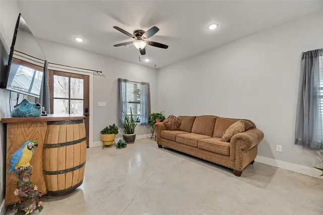 a view of a livingroom with furniture