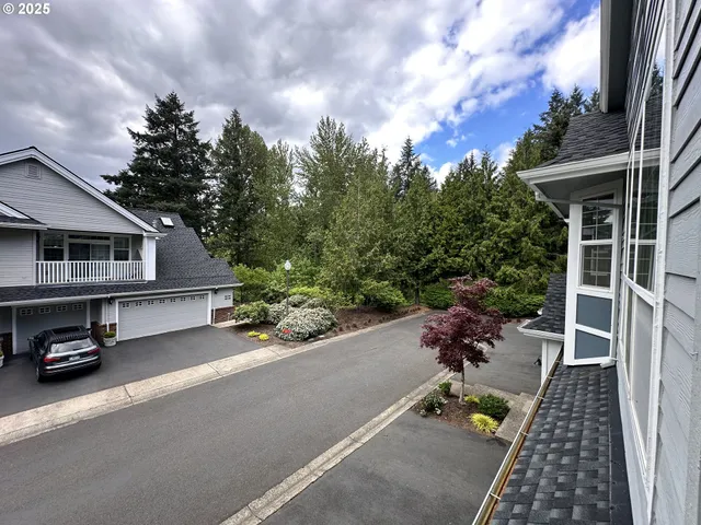 a view of backyard with a patio and a garden
