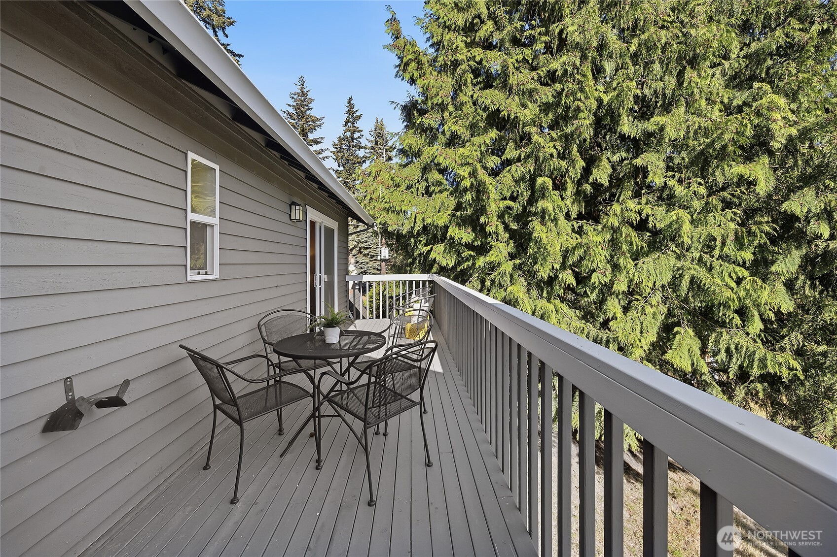 23707 Meridian Place West Bothell, WA 98021 - Photo 11 of 40 a view of balcony with furniture and wooden deck