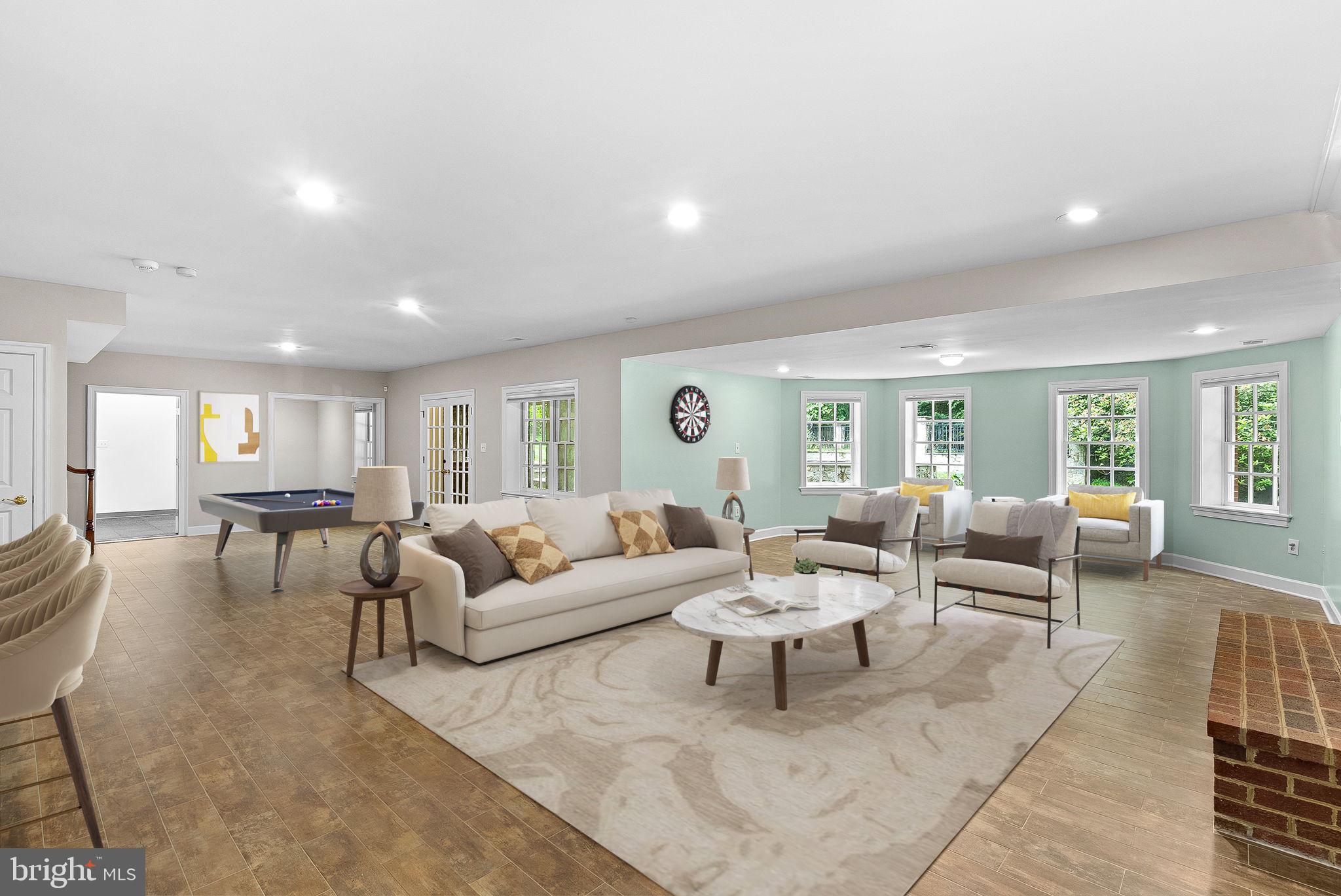 190 Falcon Ridge Road Great Falls, VA 22066 - Photo 68 of 122 Lower Level Rec Room - Virtually Staged