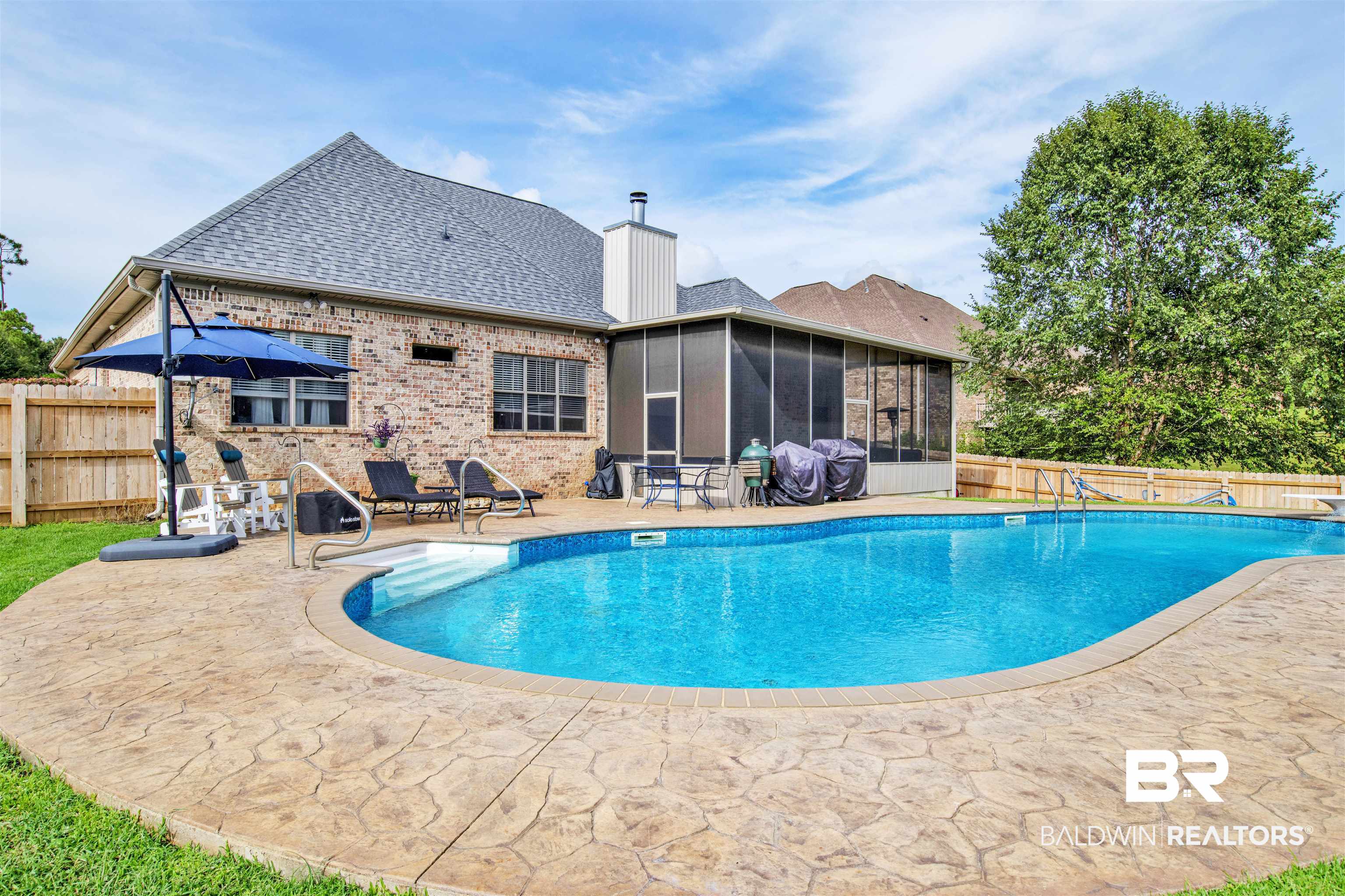 12418 Cambron Trail Daphne, AL 36527 - Photo 41 of 44 View of pool featuring a patio and a sunroom