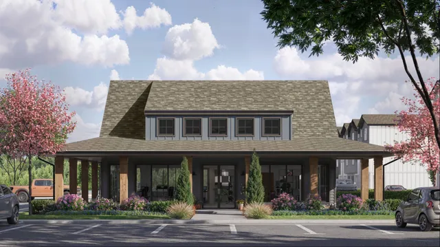 a view of a house with entertaining space