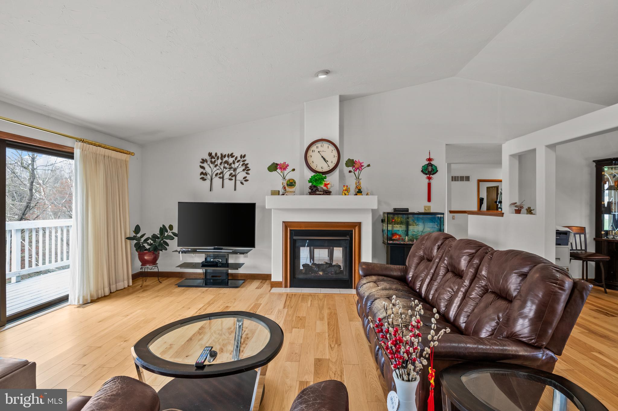 1101 Riverview Drive Reading, PA 19605 - Photo 8 of 67 a living room with furniture a flat screen tv and a fireplace