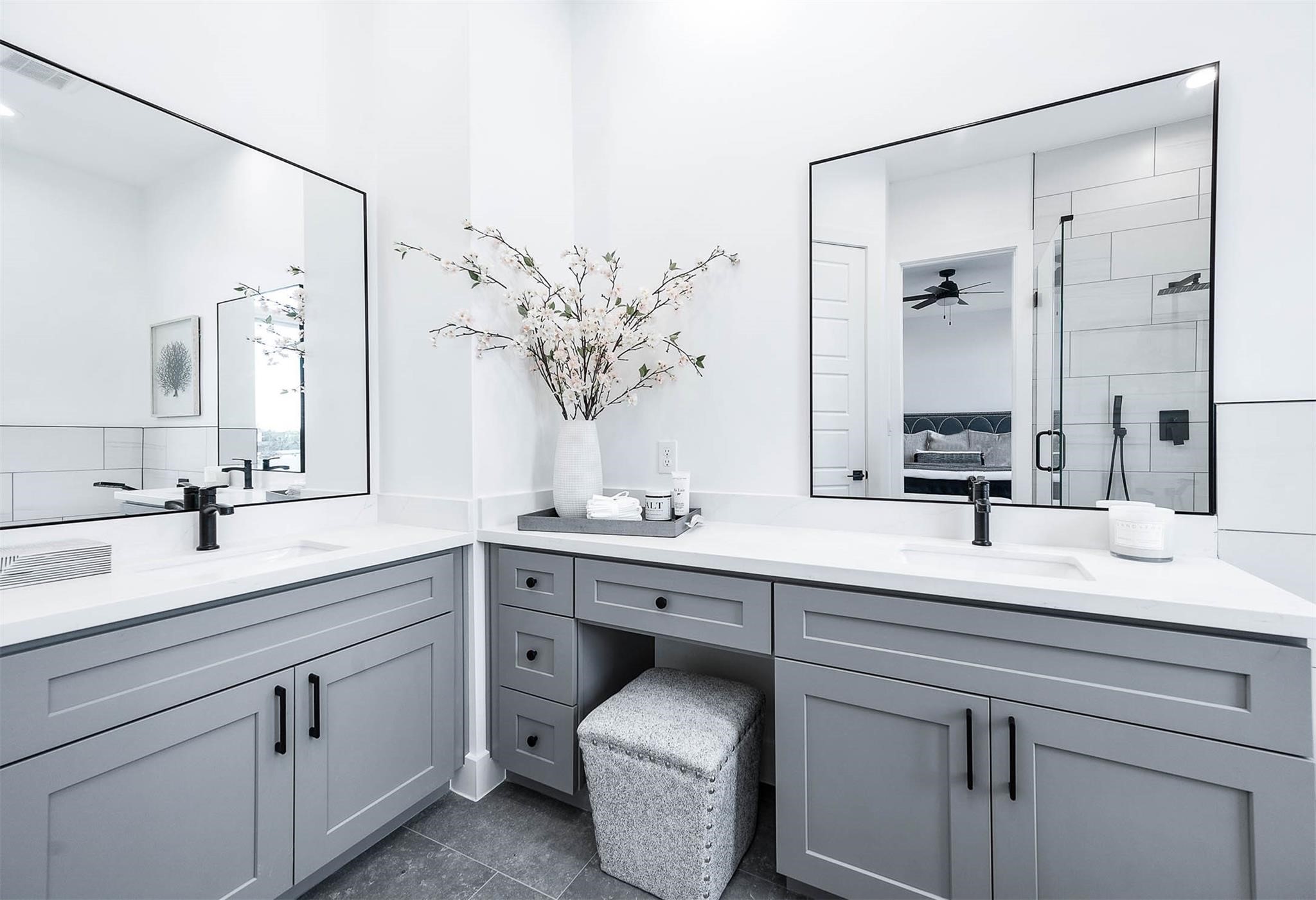 3810 Jefferson Street Houston, TX 77003 - Photo 8 of 12 a spacious bathroom with a sink and a mirror