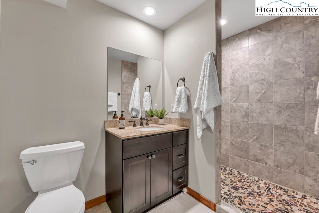 359 Sorrento Falls Road Blowing Rock, NC 28605 - Photo 40 of 46 a bathroom with a toilet sink and mirror