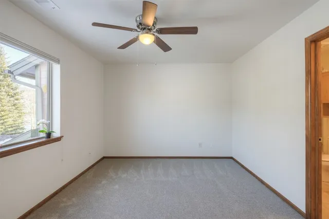 an empty room with a window