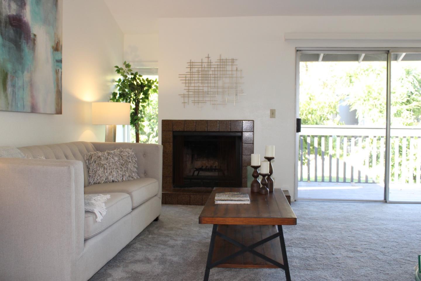 2298 Almaden Road, Unit B San Jose, CA 95125 - Photo 5 of 21 a living room with furniture and a fireplace