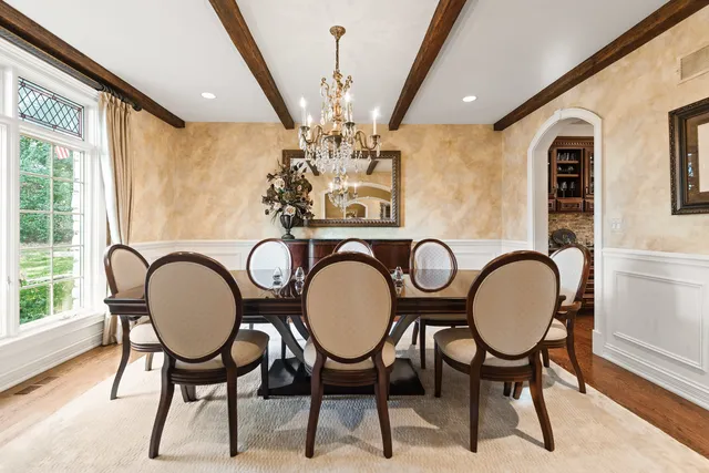 a view of a kitchen with an outdoor seating