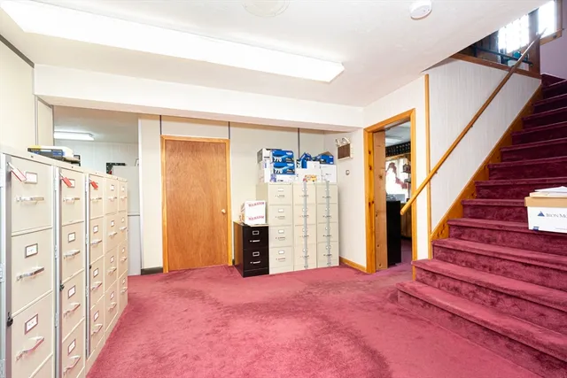 a view of an entryway with staircase