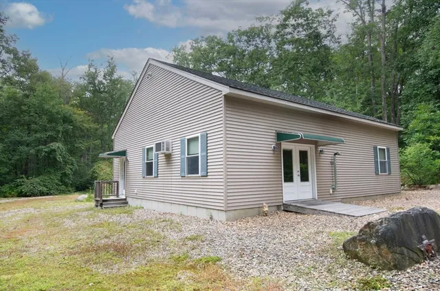 a backyard of a house