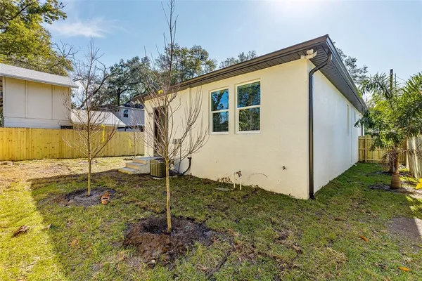a backyard of a house