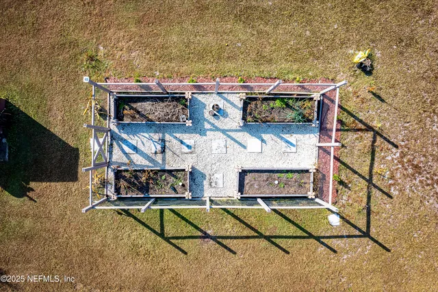 a view of a forest with houses