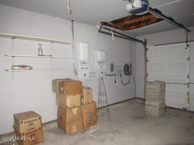 a utility room with cabinets