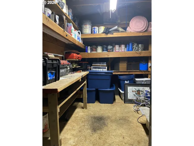 a room with storage and utility