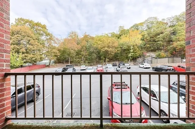 a view of staircase with outdoor seating
