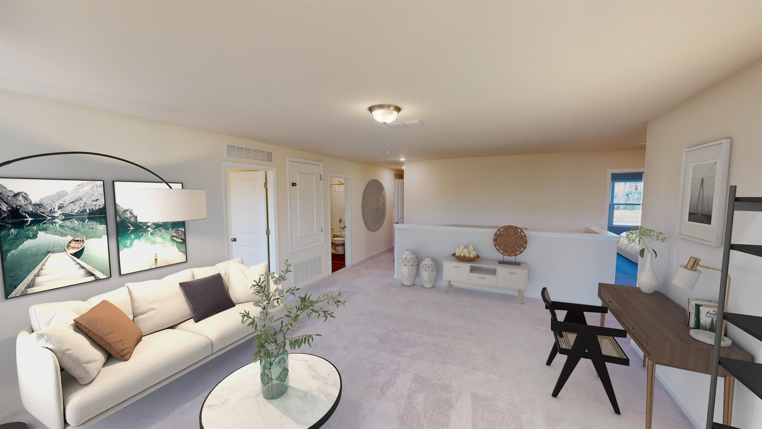 3504 Dragonfly River Raleigh, NC 27604 - Photo 20 of 27 a living room with furniture and a large window