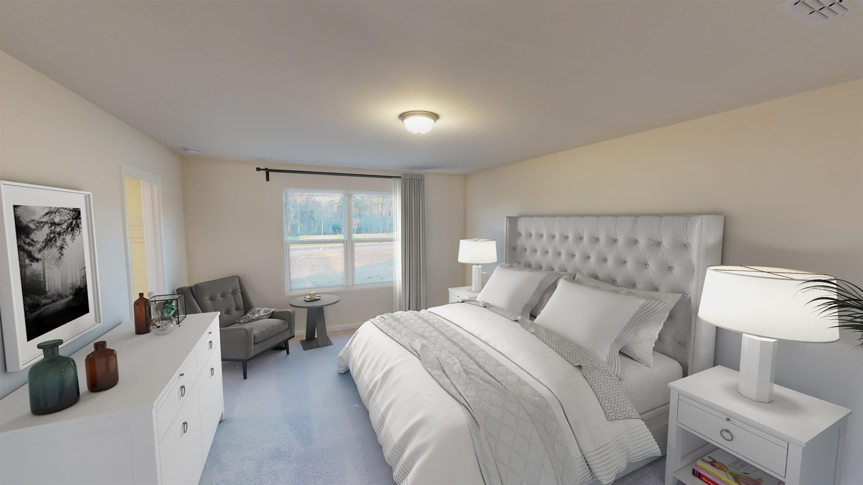 3504 Dragonfly River Raleigh, NC 27604 - Photo 24 of 27 a bedroom with bed tv and window