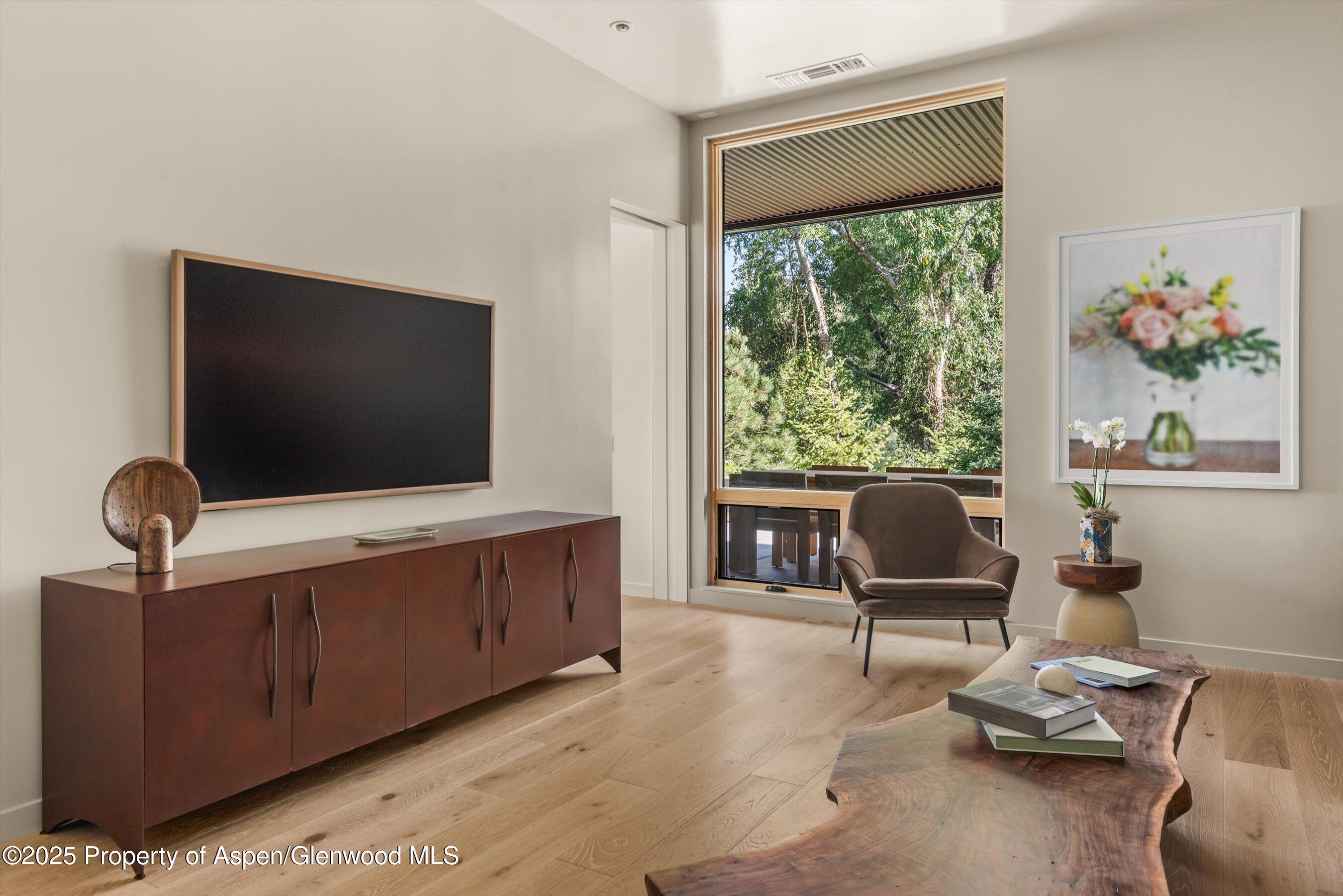 103 Willow Road, Unit 107 Basalt, CO 81621 - Photo 19 of 23 a living room with furniture and a flat screen tv