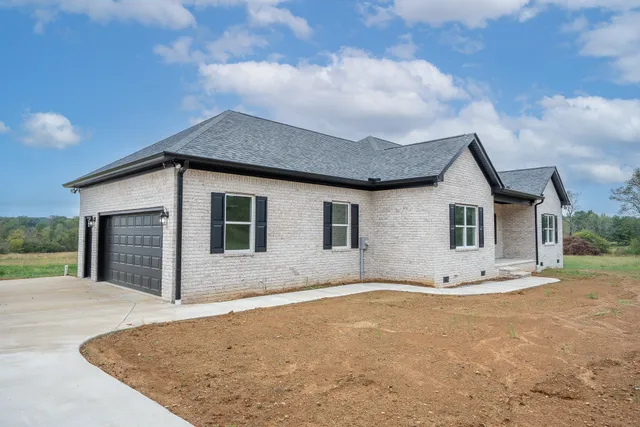 a view of backyard of house