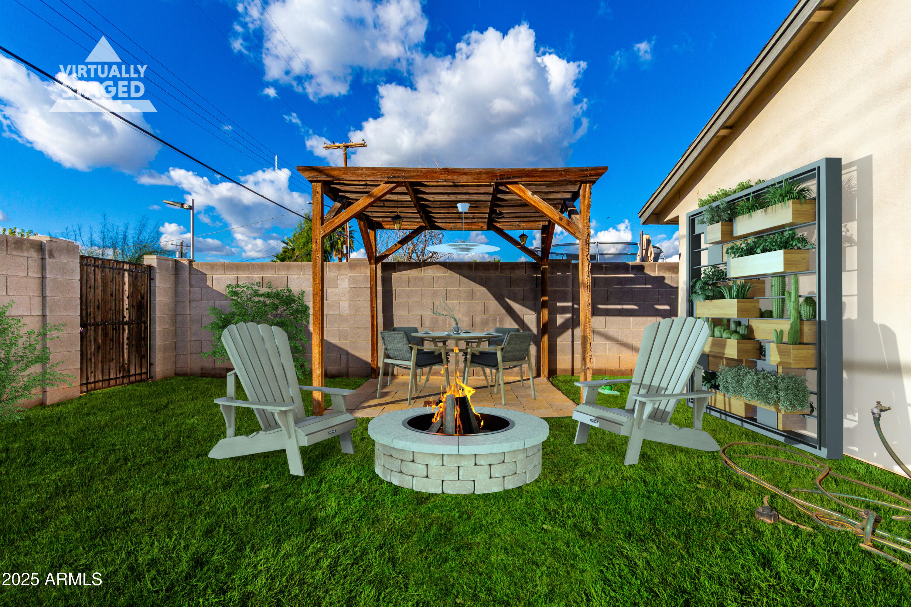 4112 4th Avenue Northwest Phoenix, AZ 85013 - Photo 35 of 39 a view of a chairs and table in backyard of the house