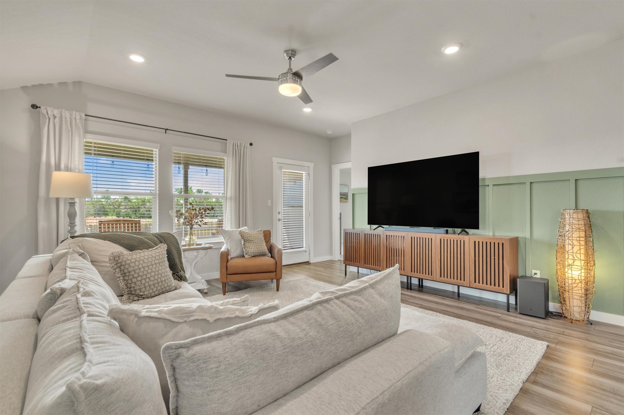 1008 Tipton Street Georgetown, TX 78633 - Photo 12 of 38 Large Living Area with custom wood trim and paint details