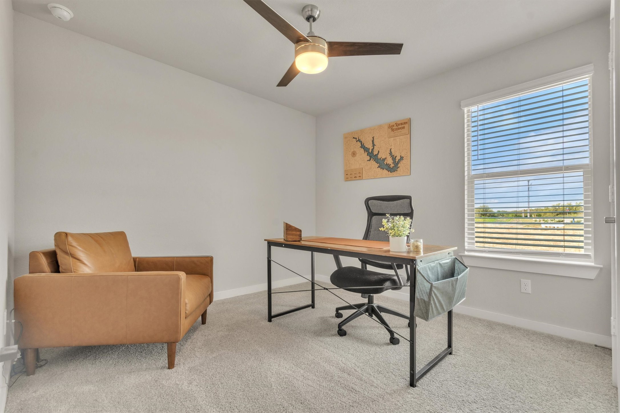 1008 Tipton Street Georgetown, TX 78633 - Photo 18 of 38 Bedroom 4 (currently being used as an office) offers privacy from the Primary Suite and the other secondary bedrooms