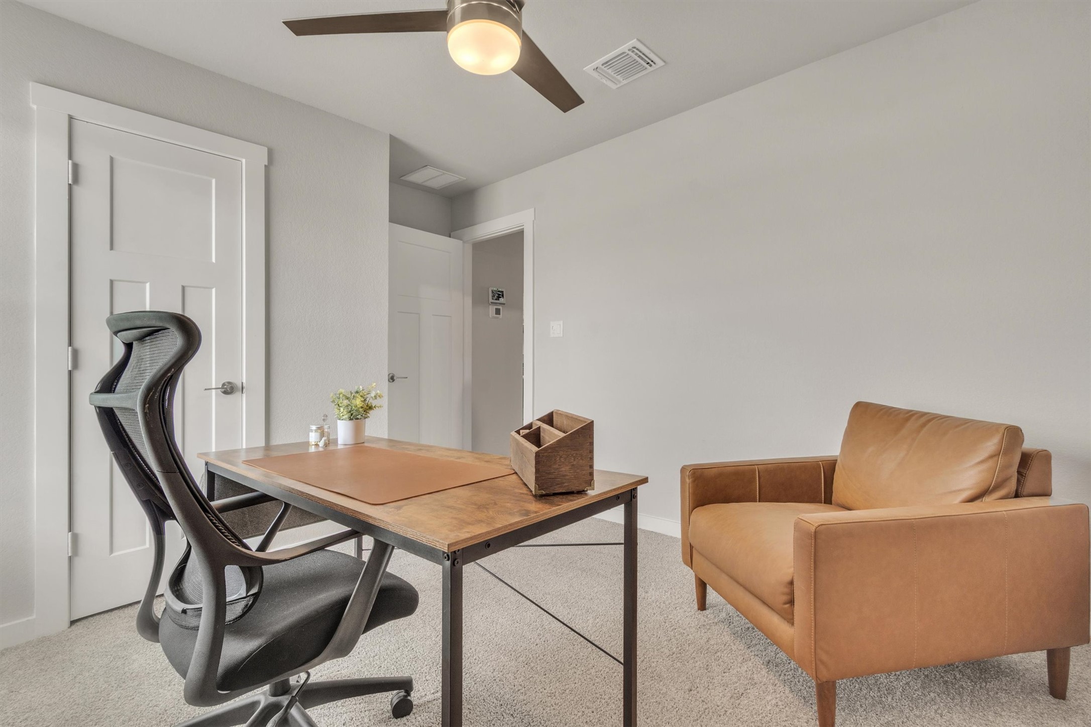1008 Tipton Street Georgetown, TX 78633 - Photo 19 of 38 Bedroom 4 (currently being used as an office) offers privacy from the Primary Suite and the other secondary bedrooms