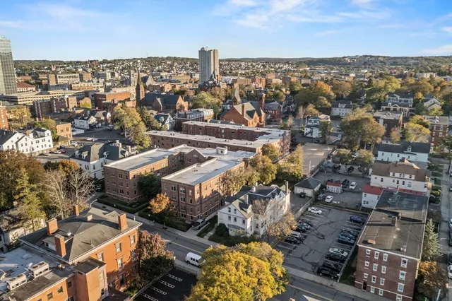 a front view of a building