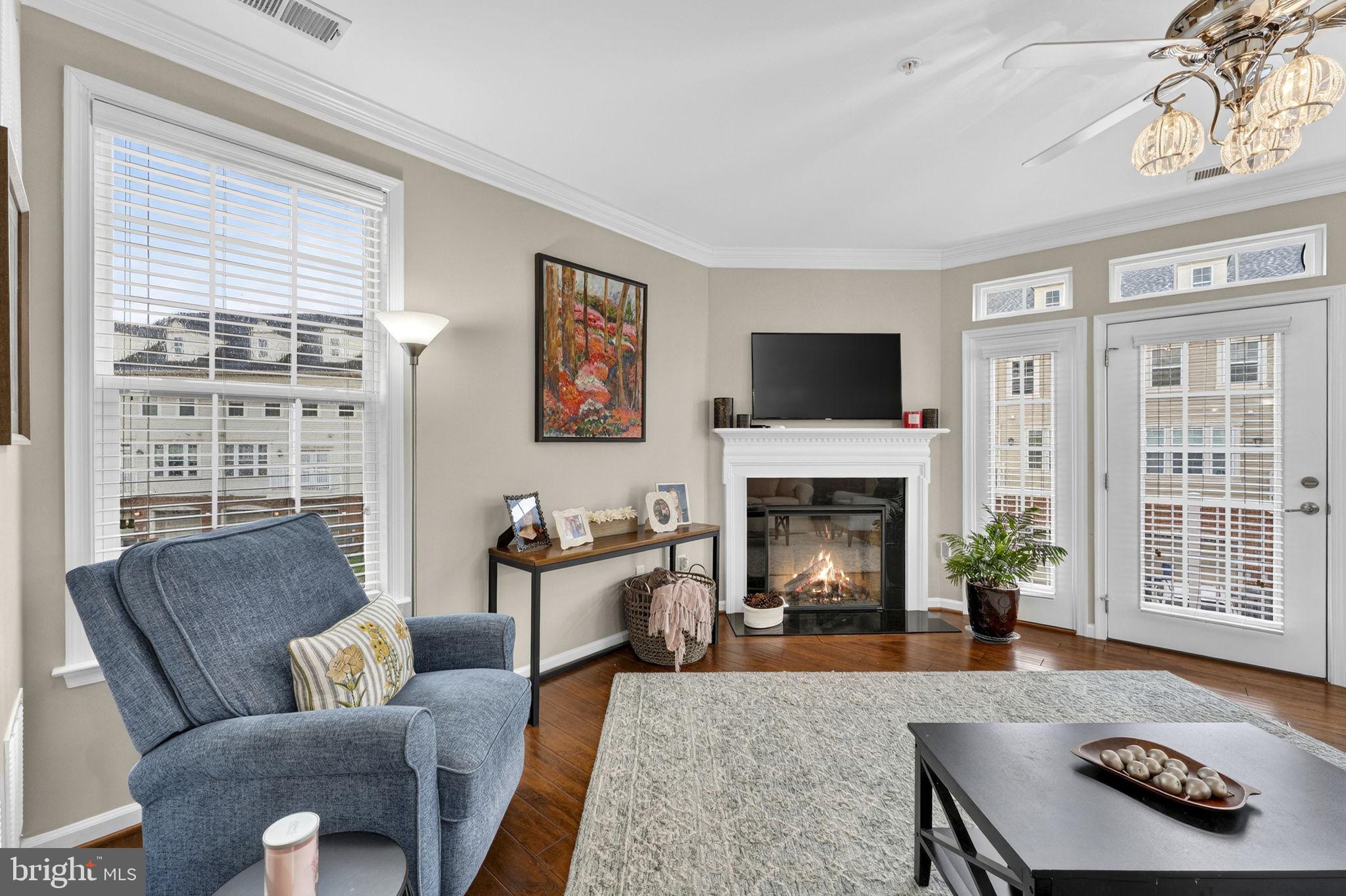 42558 Sunset Ridge Square Ashburn, VA 20148 - Photo 13 of 51 a living room with furniture and a fireplace