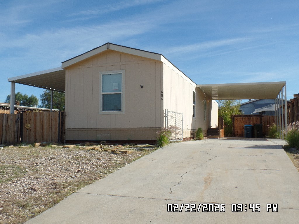 a front view of a house