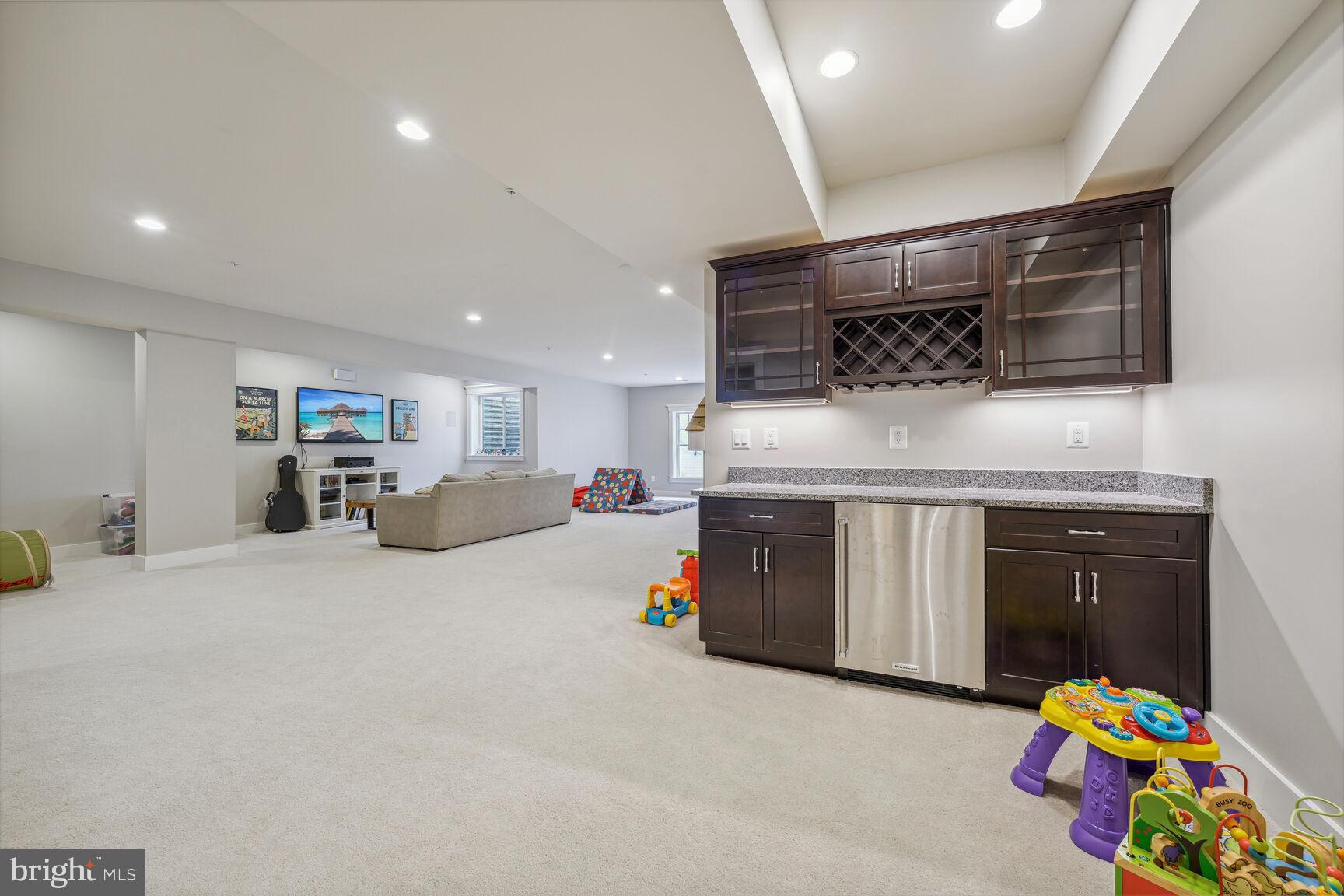 7708 Massena Road Bethesda, MD 20817 - Photo 62 of 78 Dry bar w/mini fridge in rec room