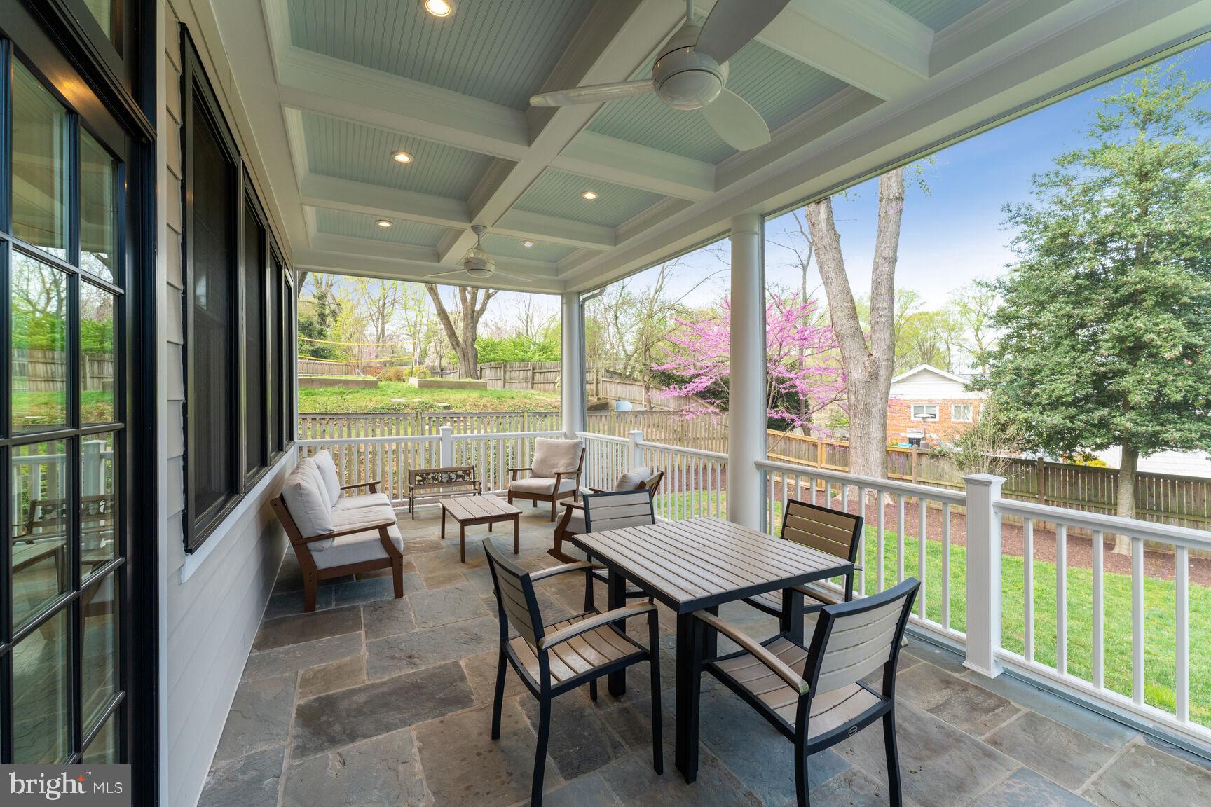 7708 Massena Road Bethesda, MD 20817 - Photo 63 of 78 Screened in porch w/high ceilings, recessed lights