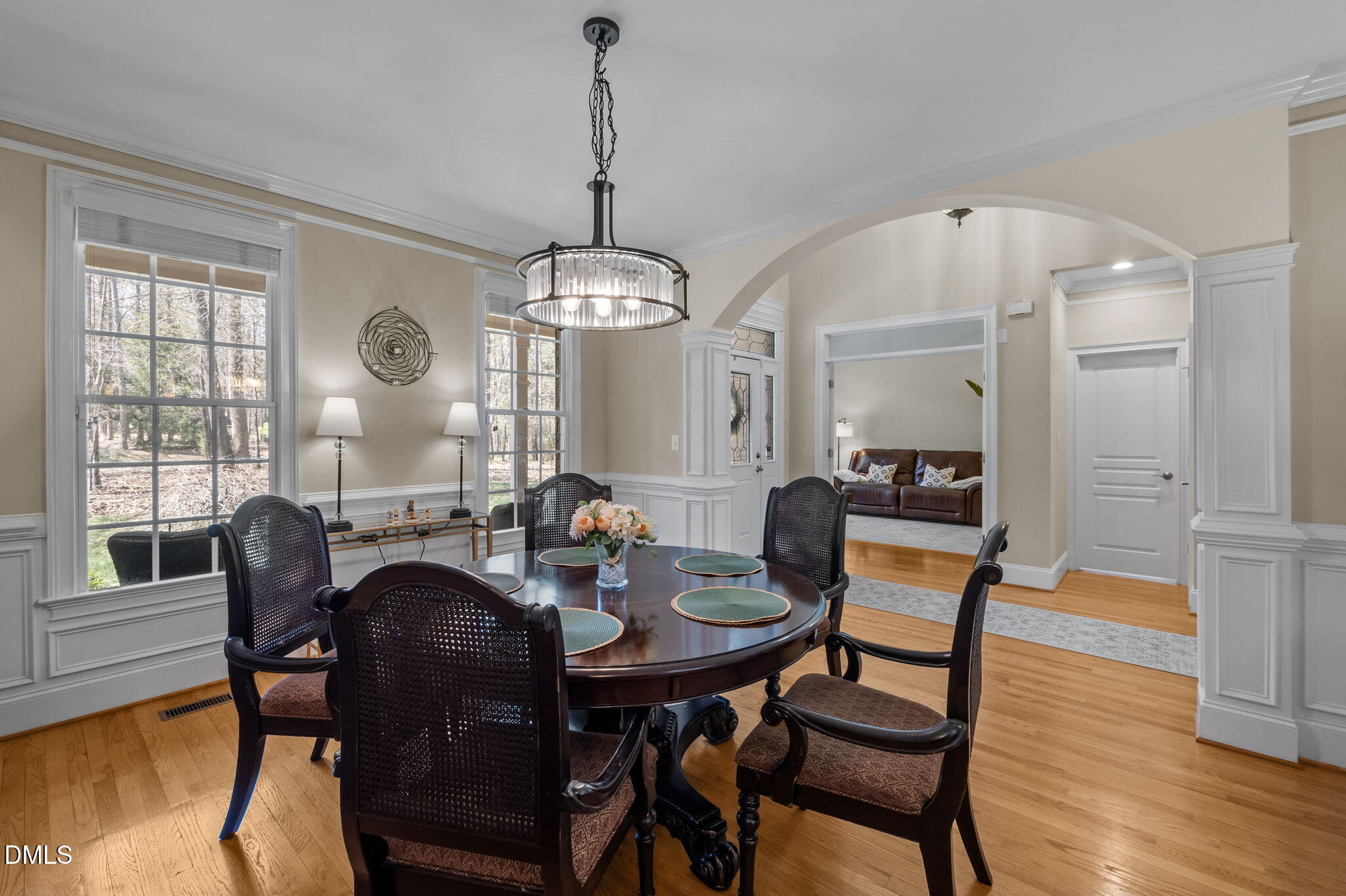 825 Oxbow Crossing Road Chapel Hill, NC 27516 - Photo 23 of 86 a view of a dining room with furniture window and wooden floor